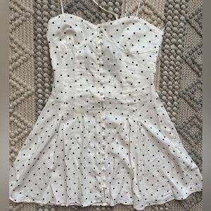 Zara White Polka Dot Mini Dress